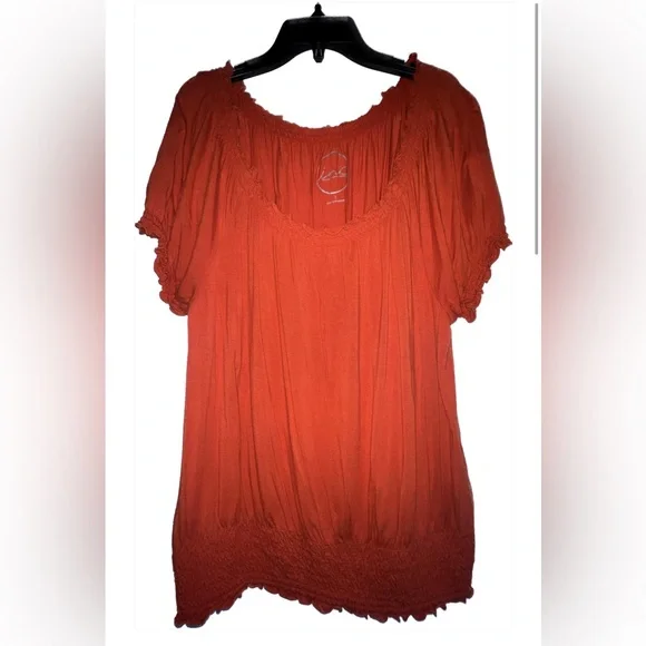 INC International Concepts orange top, size Large.
95% rayon & 5% spandex - Picture 1 of 4